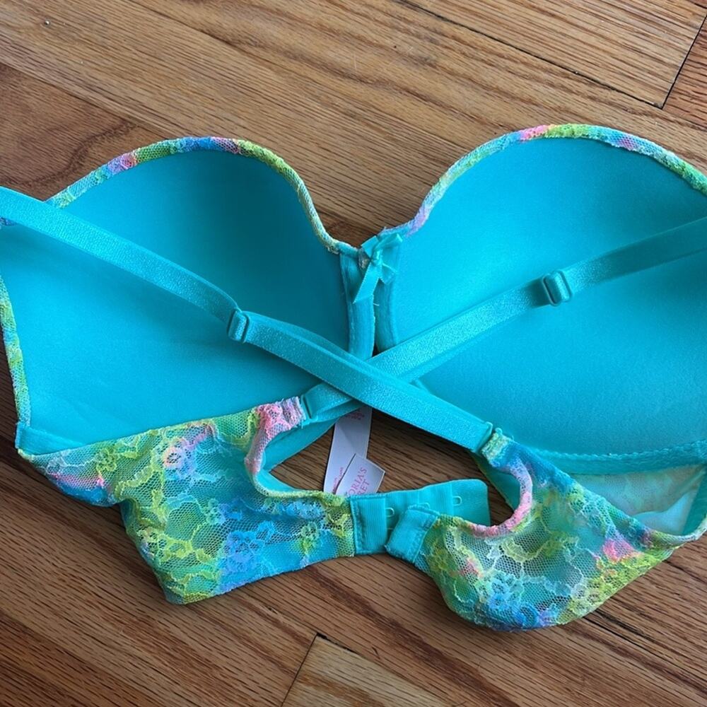 Victoria's Secret Lightly Lined Perfect Coverage Multicolor Tie-Dye Bra 32DD - Picture 2 of 5